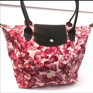 Longchamp limited edition floral print medium tote